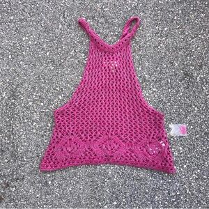 Urban Outfitters Staring at Stars crochet racer back tank top size S